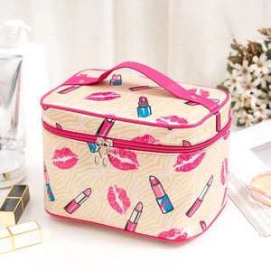 Cosmetic Bag -white/pink