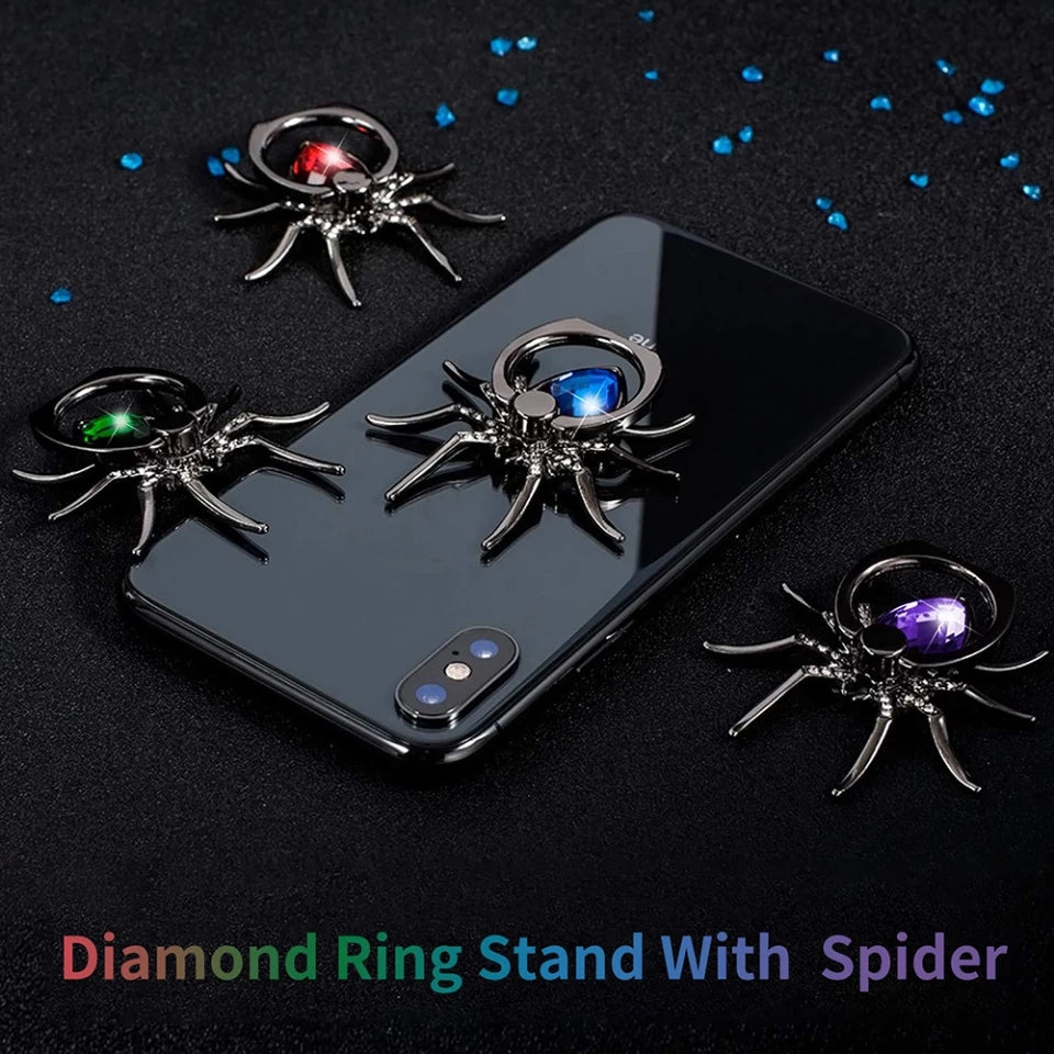 EMO Spider Bling Phone Holder